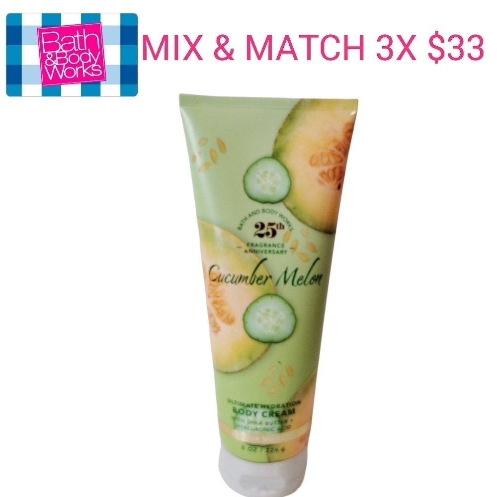 Bath and Body Works CUCUMBER MELON Ultimate Hydrating Body Sale 3x$33